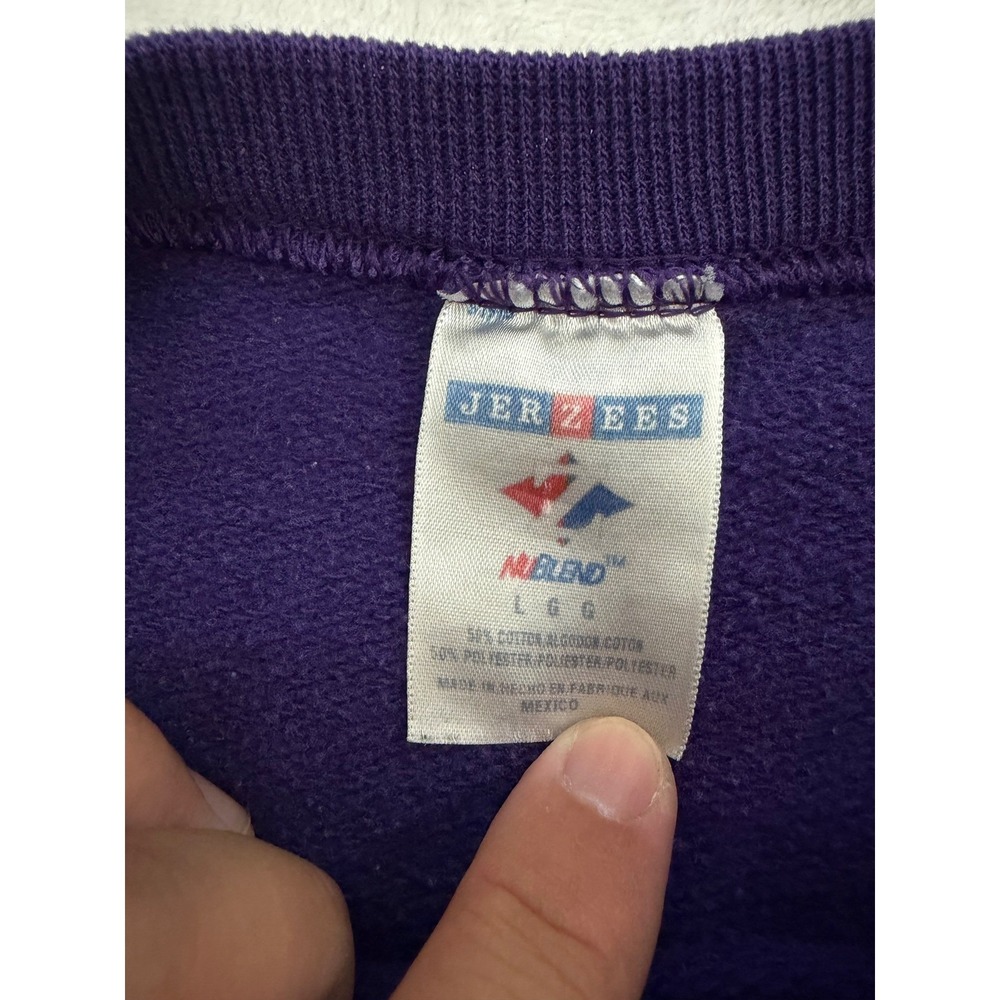 Vintage LSU Tigers Sweatshirt L Jerzees 2007 National Champions Football Purple - Picture 3 of 6